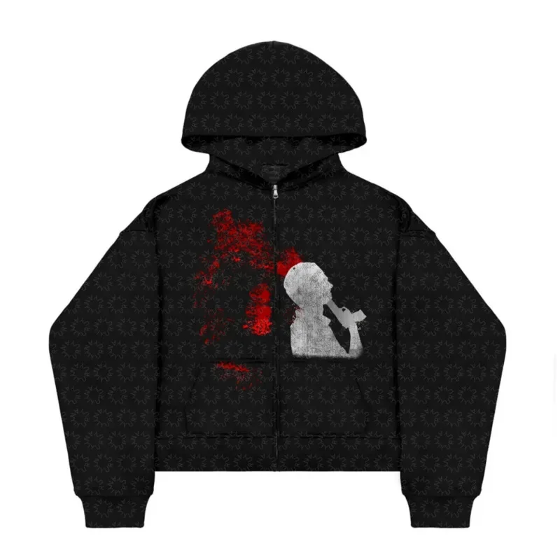 Толстовка с принтом для мужчин в стиле панк - Фотография_2