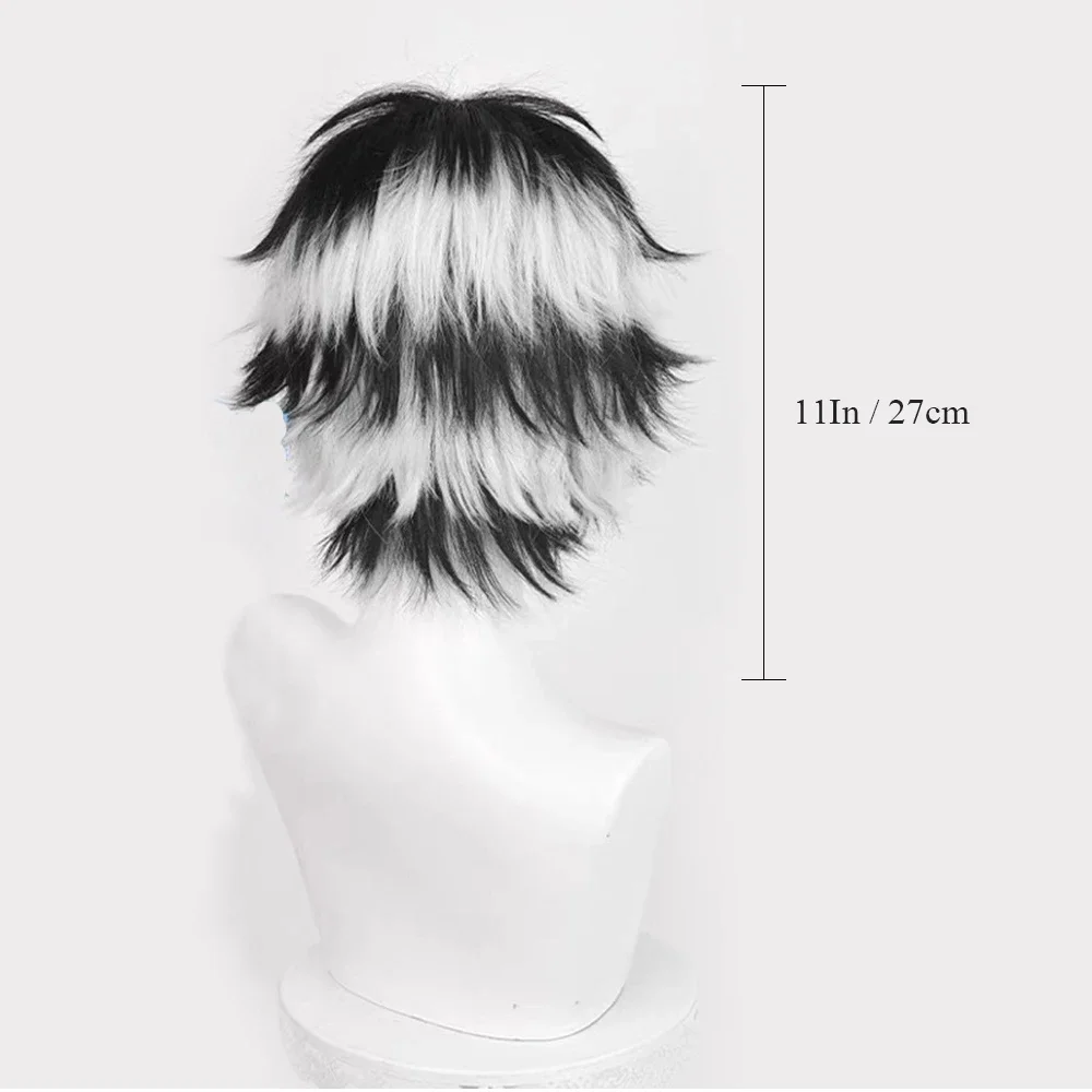 Ranyu haikyuu kotaro bokuto парики синтетические прямые короткие черные - Фотография_4