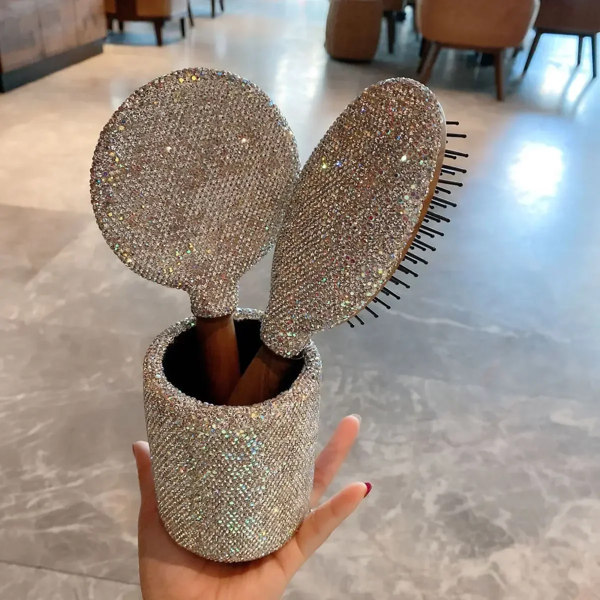 Роскошная подушка безопасности со стразами