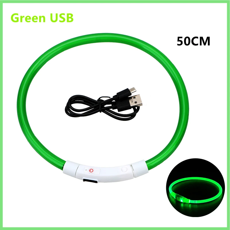 Usb перезаряжаемый светящийся ошейник - Фотография_4