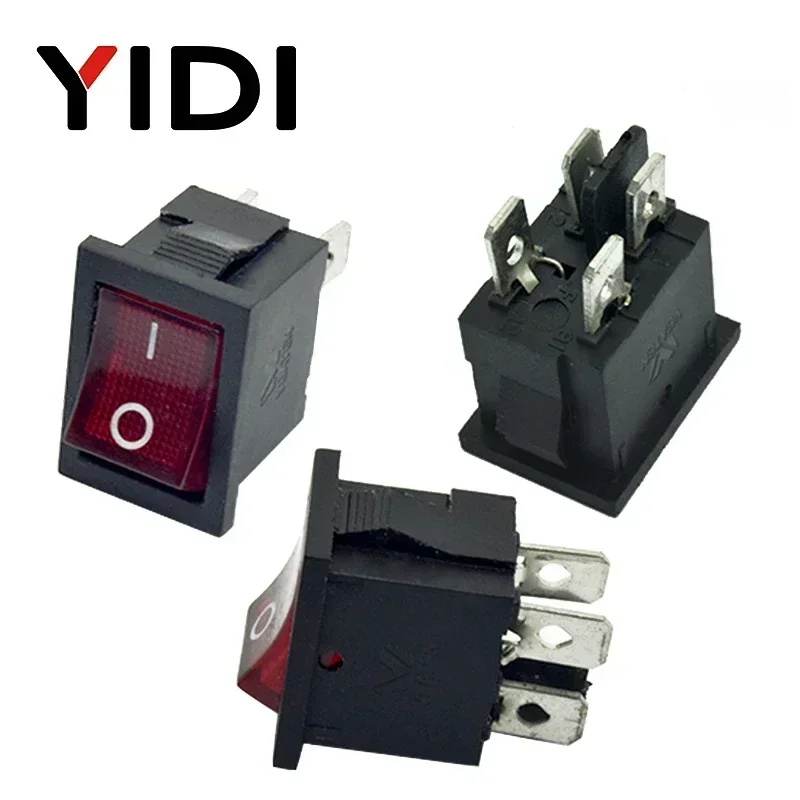 6a 250vac kcd1-104 кулисный переключатель 4pin вкл - Фотография_3