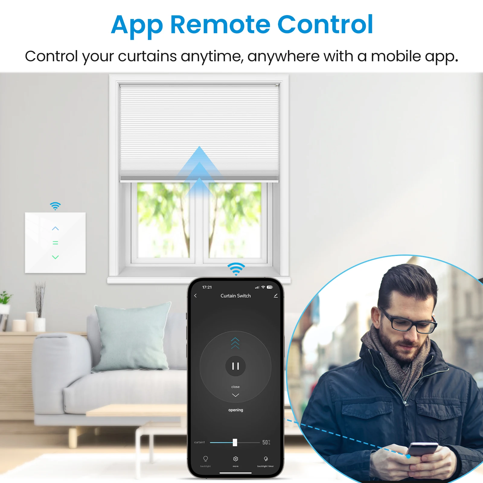 Умный выключатель для штор qcsmart - Фотография_4