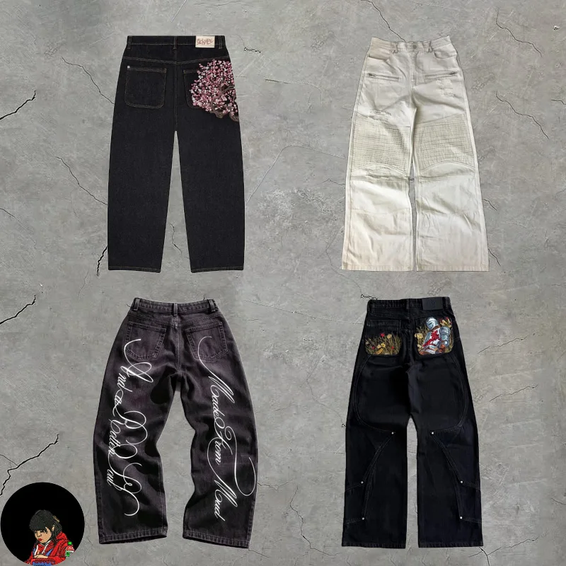 Y2k винтаж harajuku джинсы для