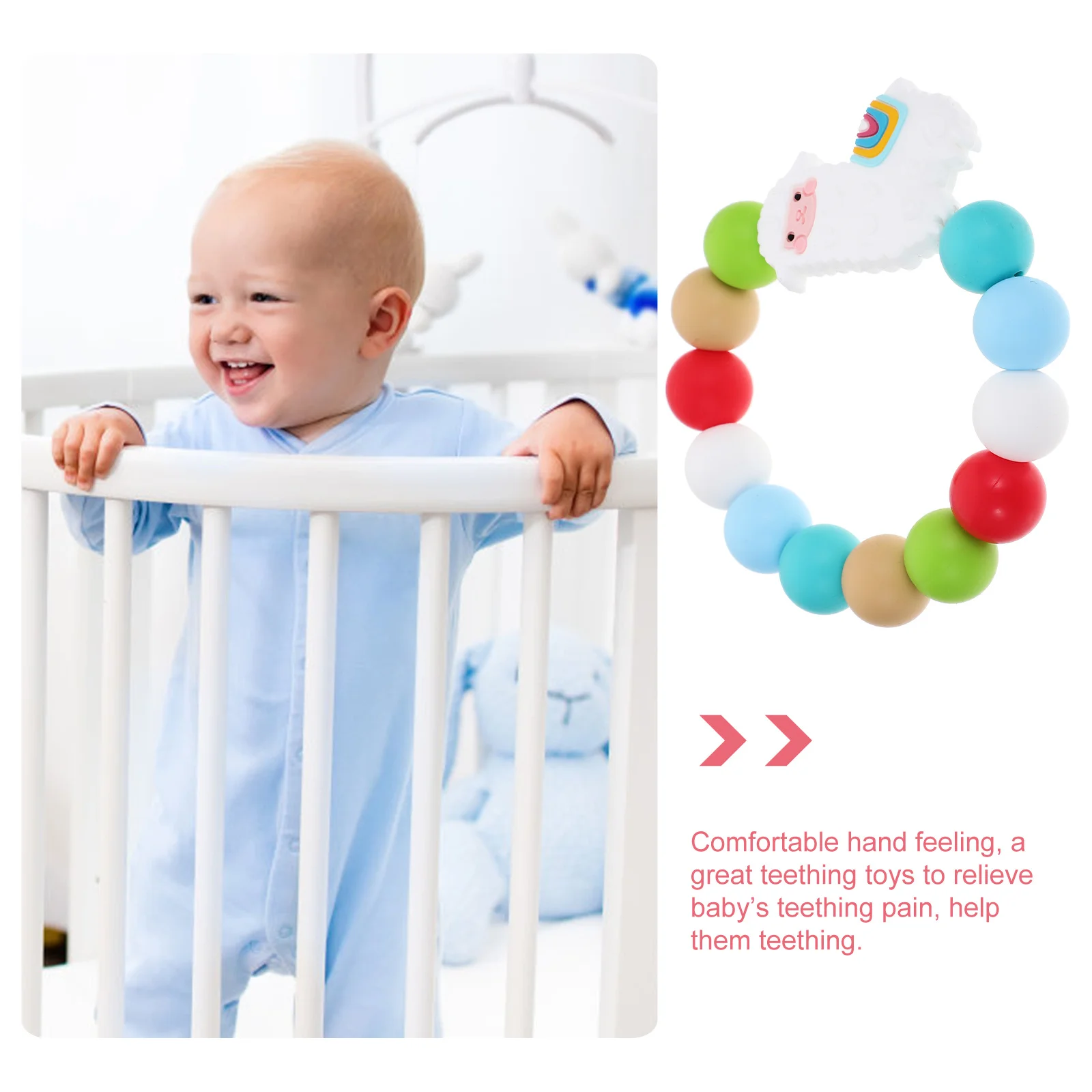 Детский силиконовый браслет для прорезывания зубов - Фотография_6