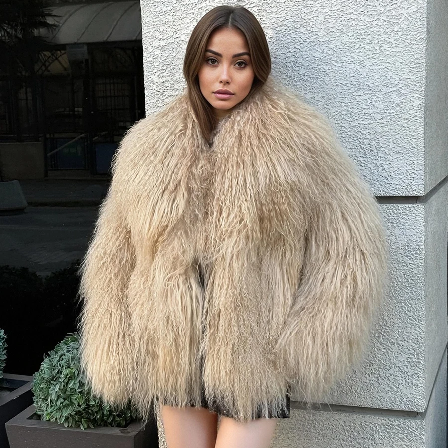 Натуральная монгольская дубленка