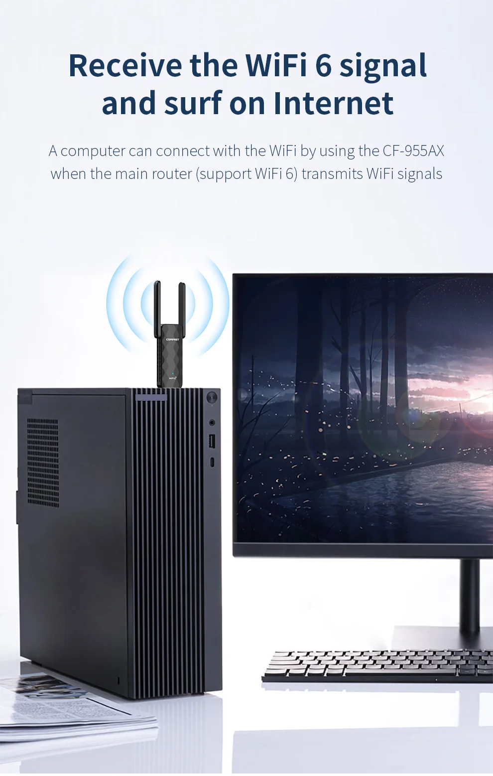 Comfast wifi6 usb-адаптер ax1800 - Фотография_5