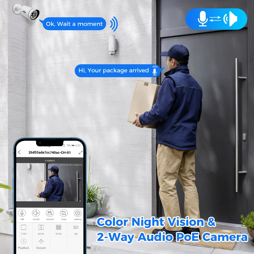 4k 8mp poe ip xmeye pro двустороннее - Фотография_5