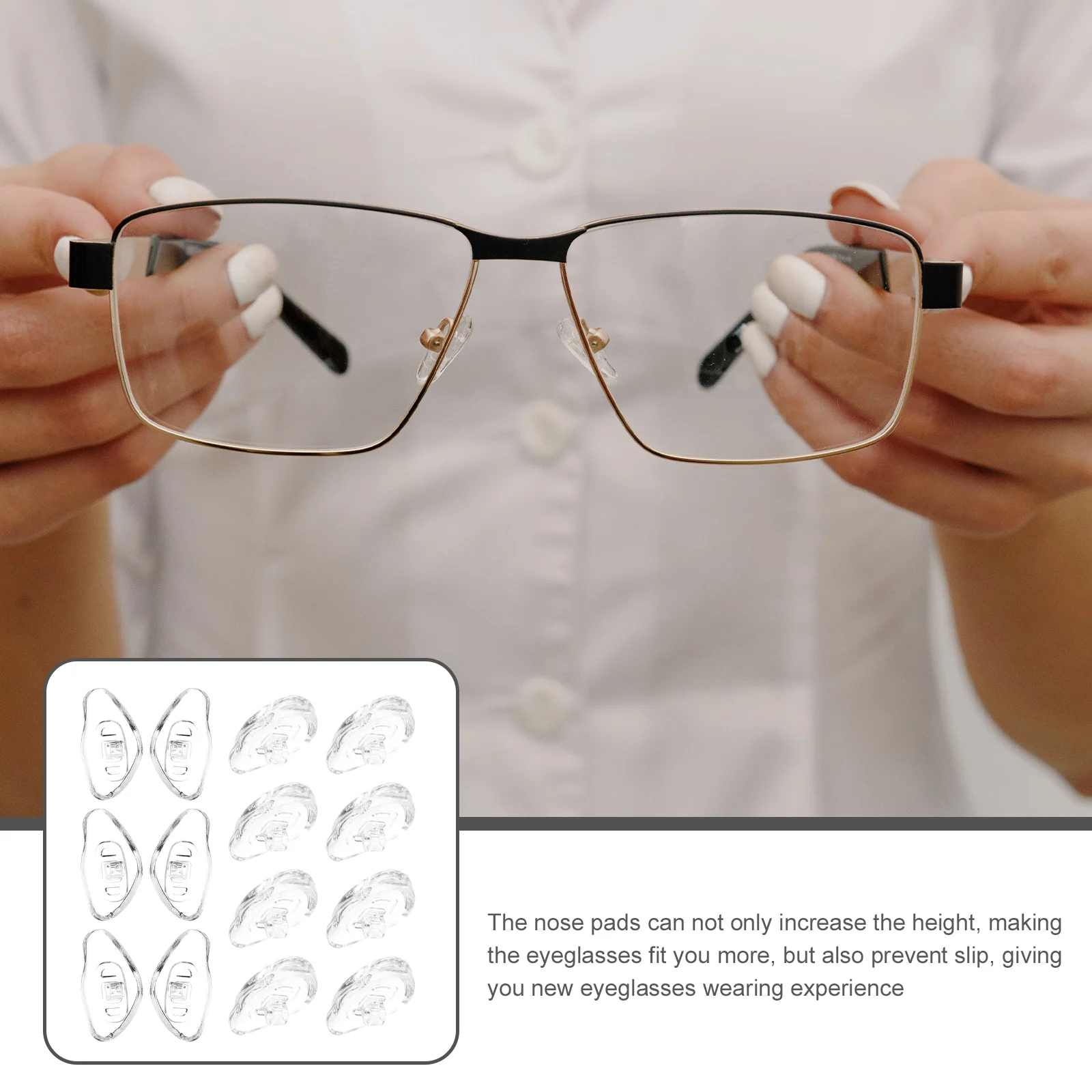 20 пар очков, силиконовые подушечки для носа