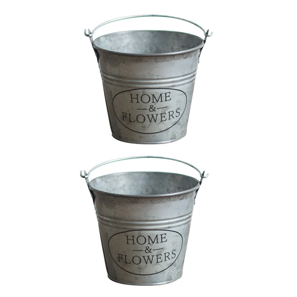 Винтажные железные ведра для цветов - Фотография_6