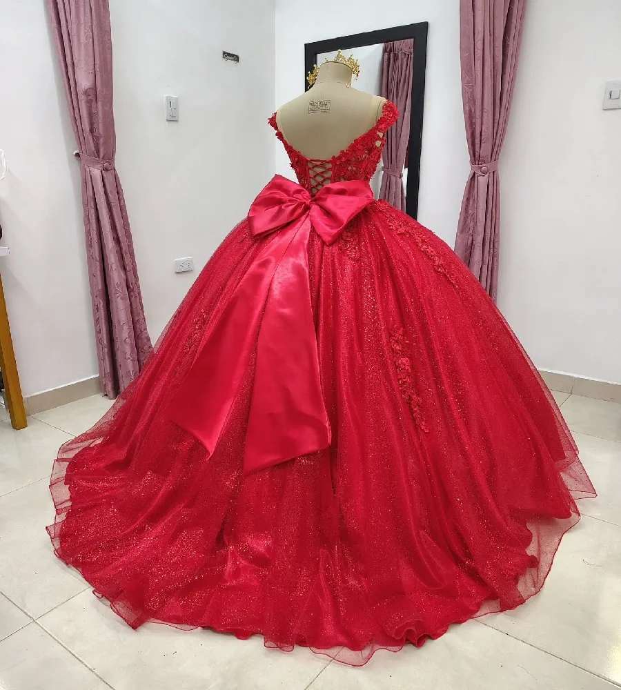 Великолепное красное платье quinceañera - Фотография_4