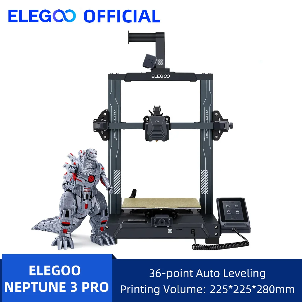 Elegoo нептун 3 pro fdm 3d принтер с автоматическим выравниванием