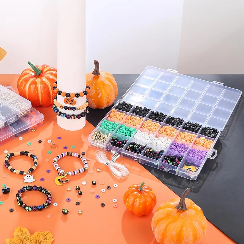 Набор глиняных бусин на хэллоуин