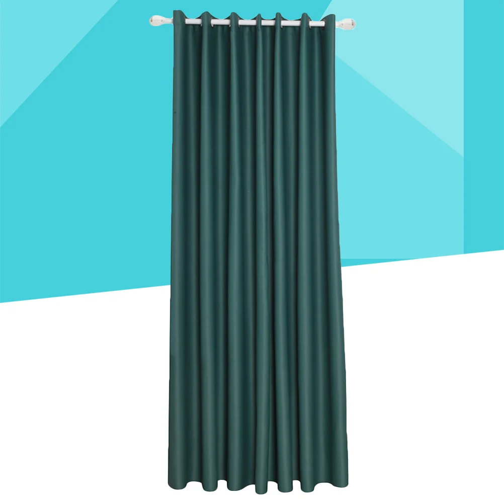Затемняющая оконная занавеска темно-зеленого цвета 100x130