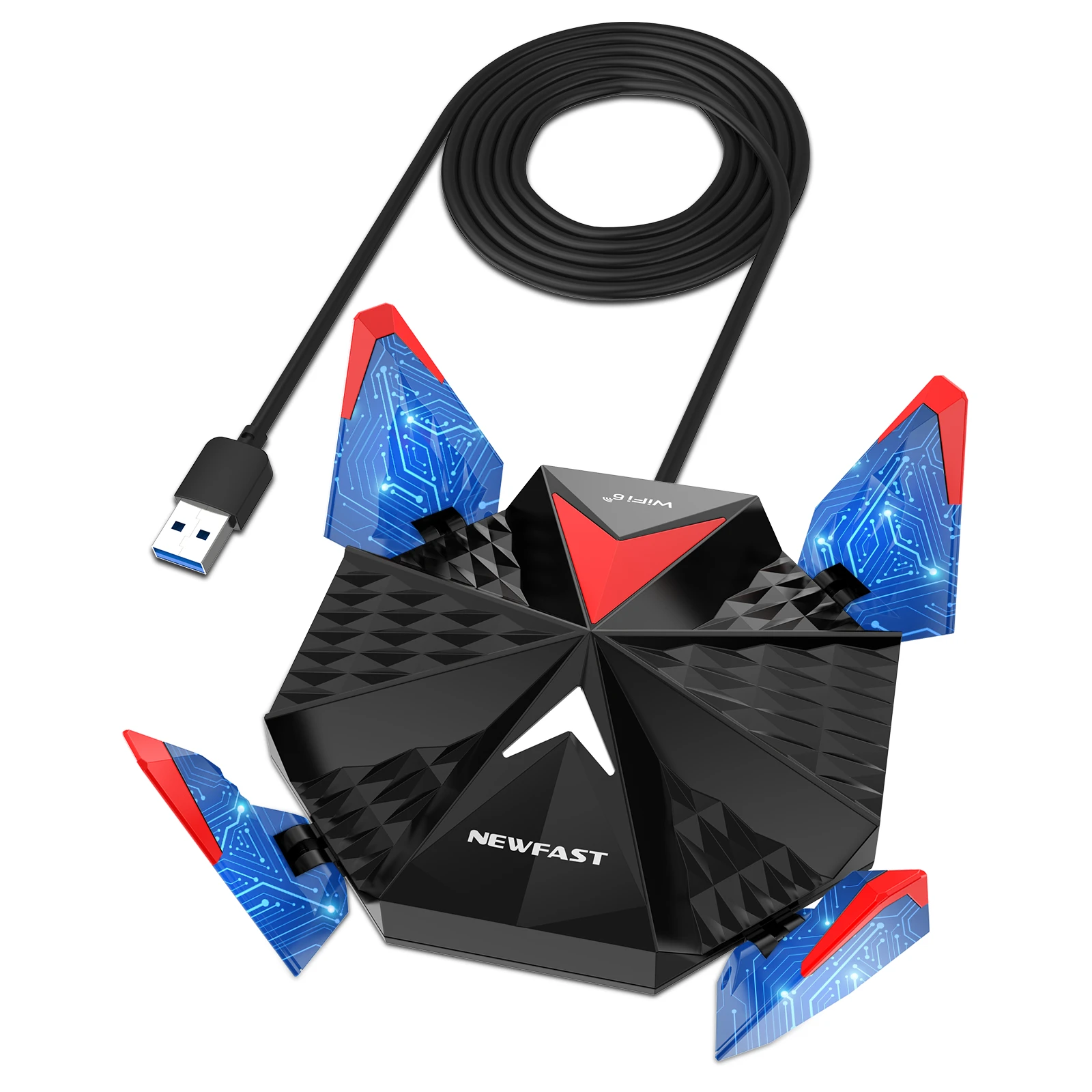 Newfast adaptador wi-fi 6 адаптер usb 3 - Фотография_6