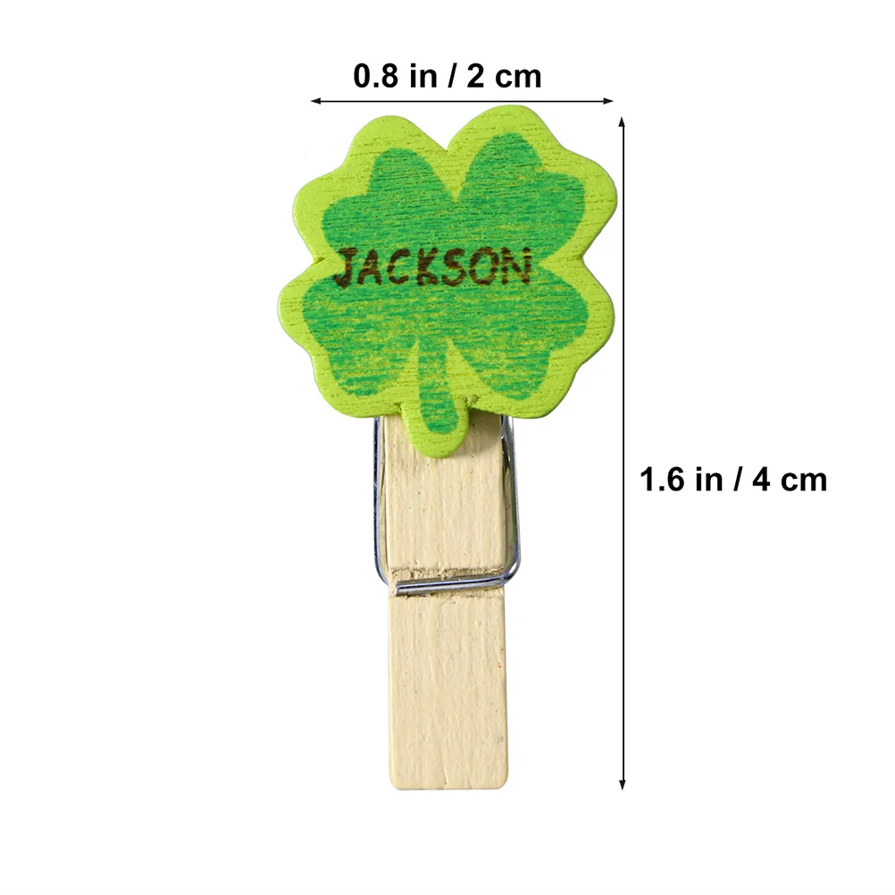 Деревянные зажимы для фотографий с четырьмя листами клевера - Фотография_3