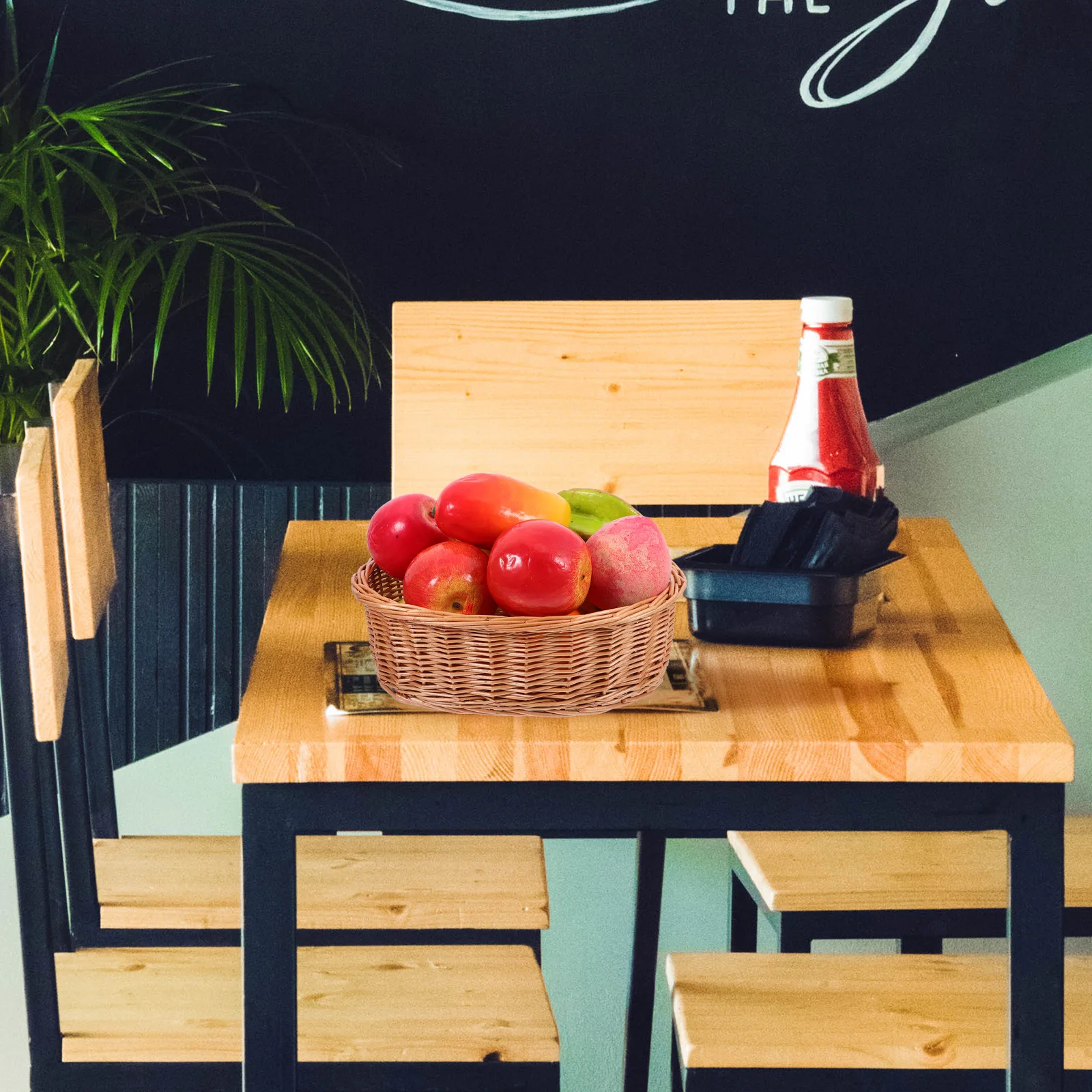 Прочная деревянная тканая корзина