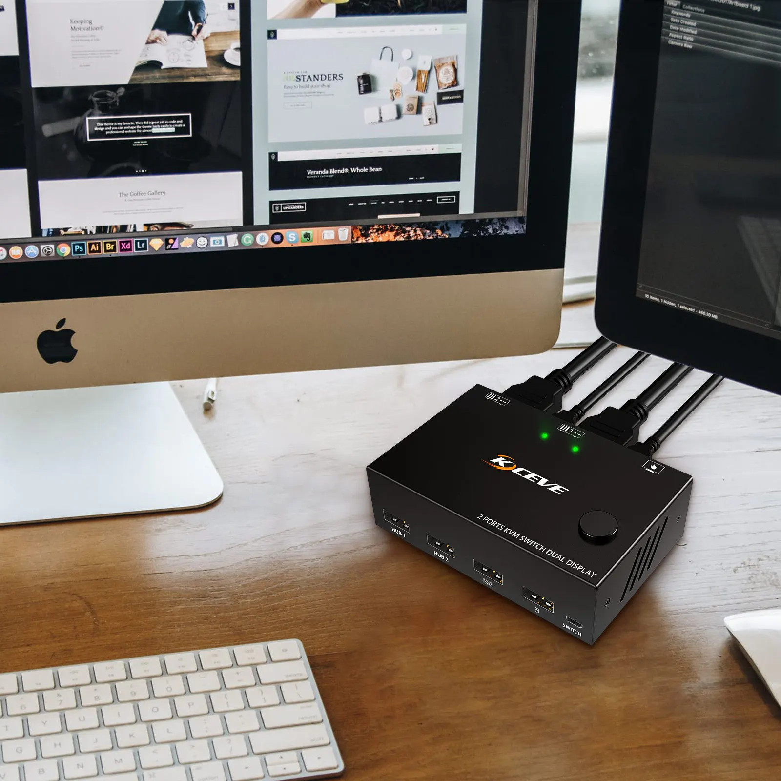 Kceve kvm переключатель 2in2 выход - Фотография_4