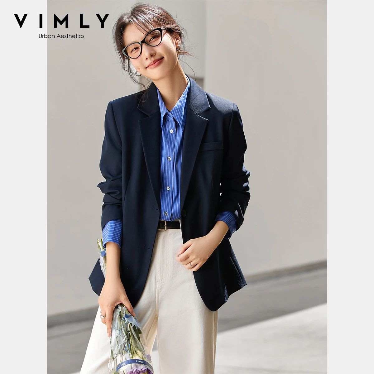 Женские темно-синие куртки vimly - Фотография_3