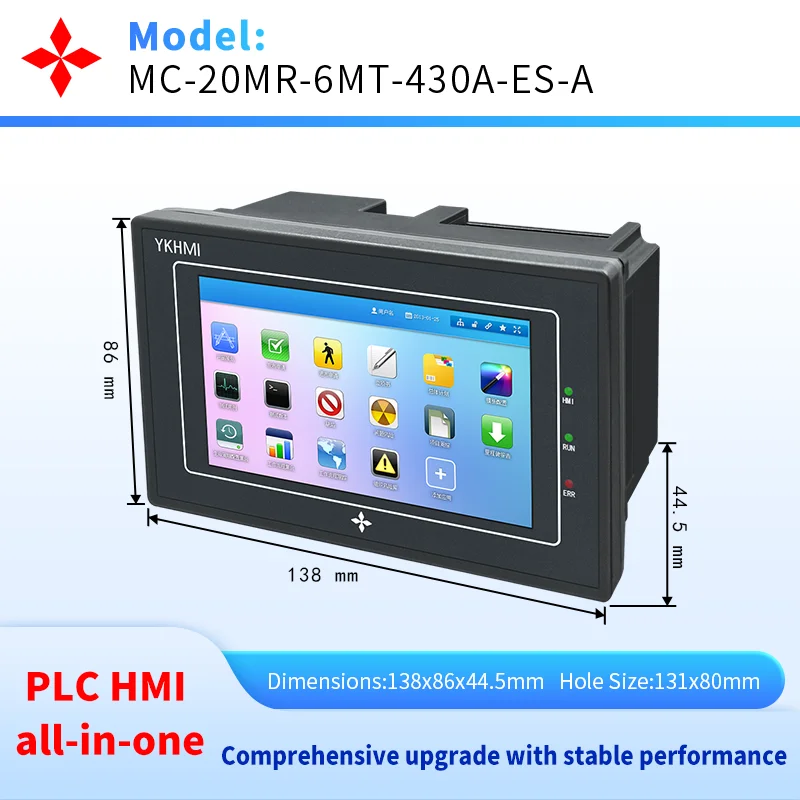 4.3 inch hmi plc all in one touch screen - Фотография_4