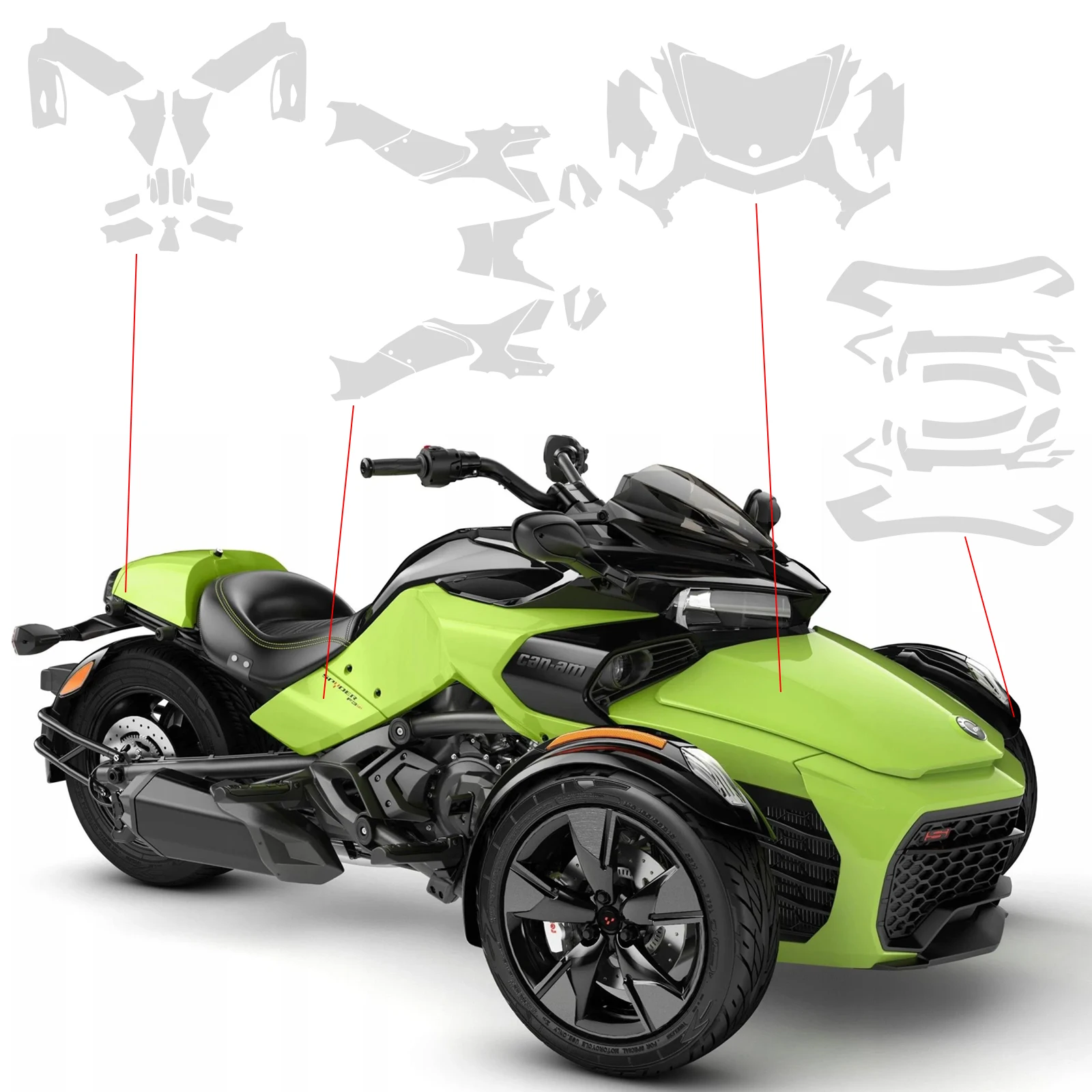 Защитная пленка для мотоцикла can am spyder f3 из тпу - Фотография_2