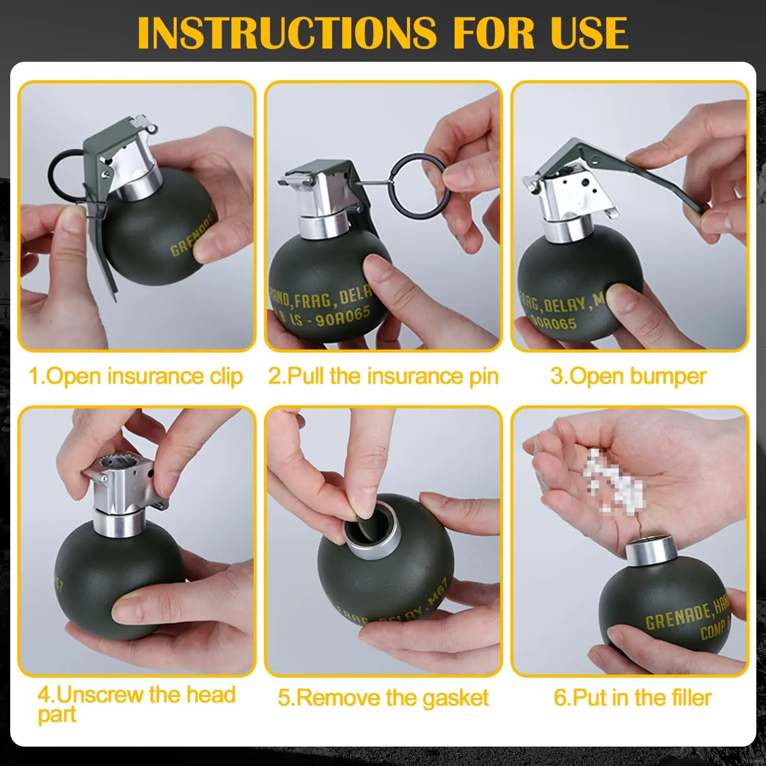Тактическая модель ручной гранаты m67 - Фотография_6