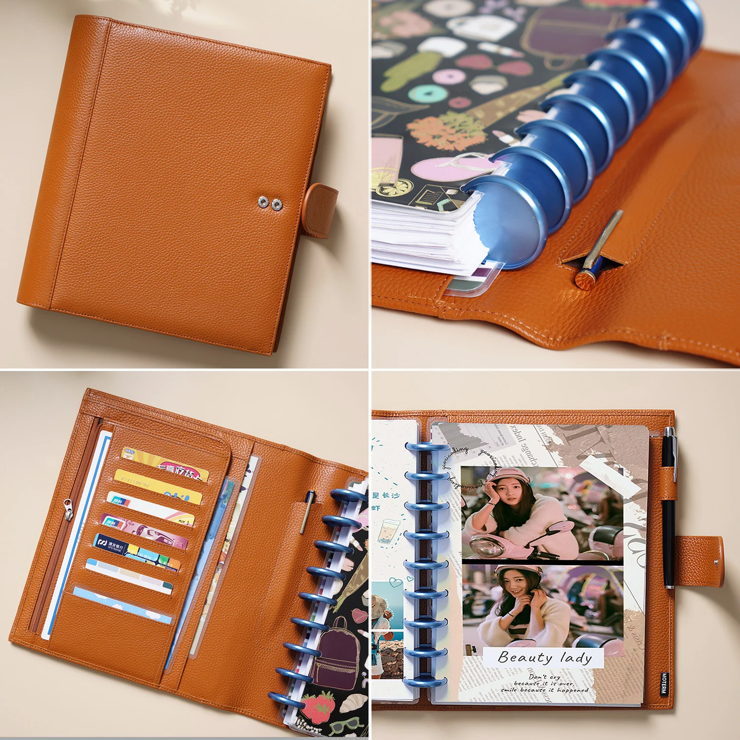 Обложка-планировщик moterm из натуральной кожи для happy planner - Фотография_3