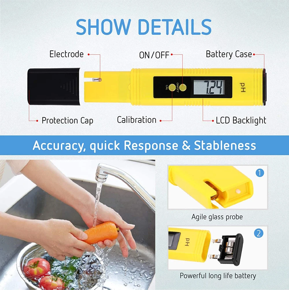 Ph-метр и tds-метр цифровой тестер - Фотография_3