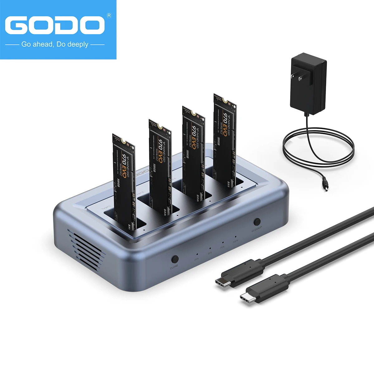 Дубликатор godo nvme/sata m.2 с двумя отсеками - Фотография_2