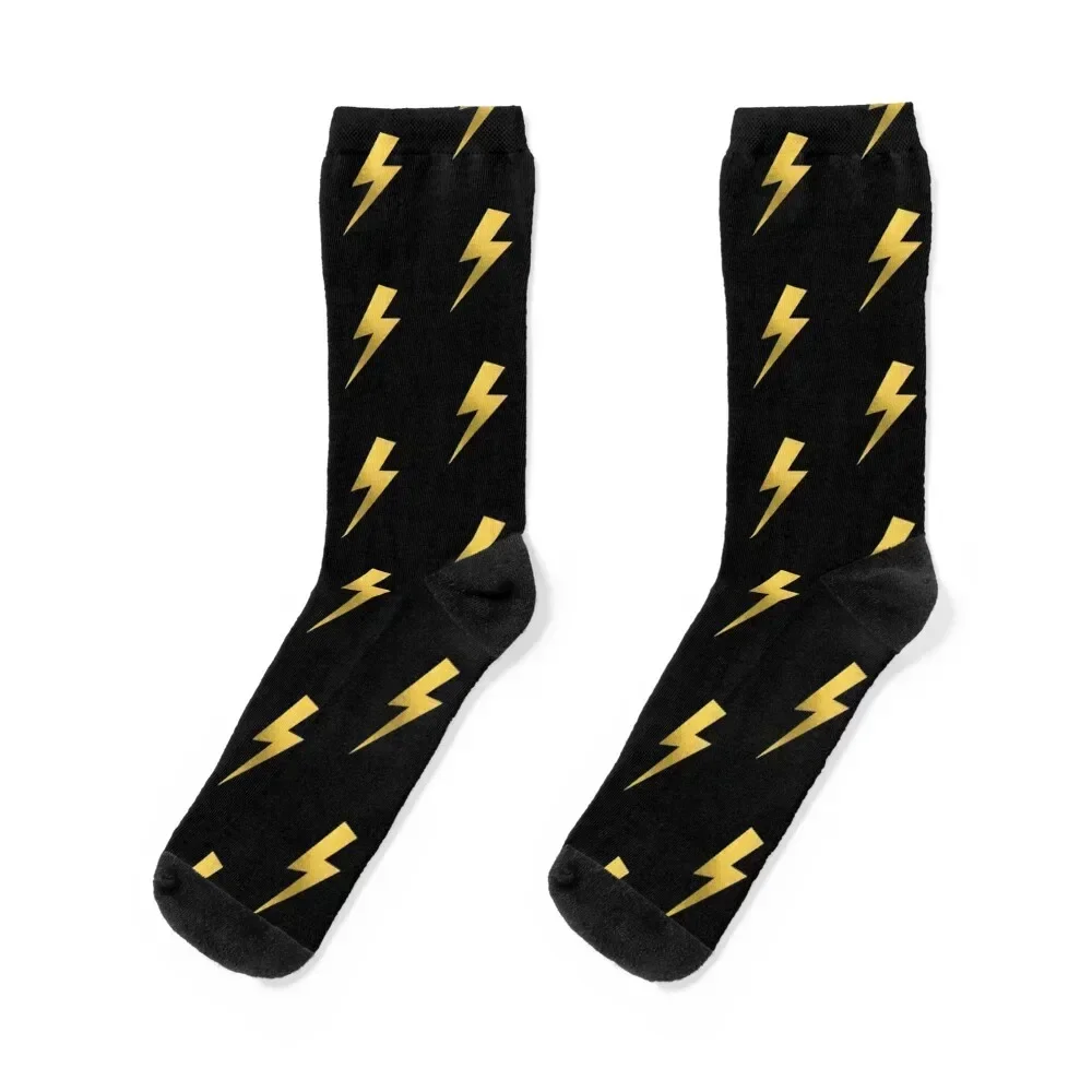 Gold lightning bolt - носки gold foil