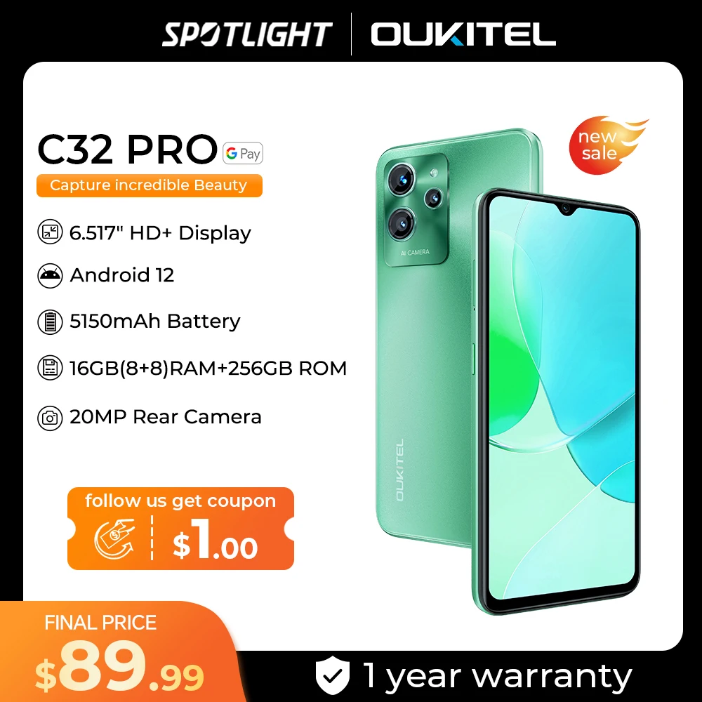 Смартфон oukitel c32 pro
