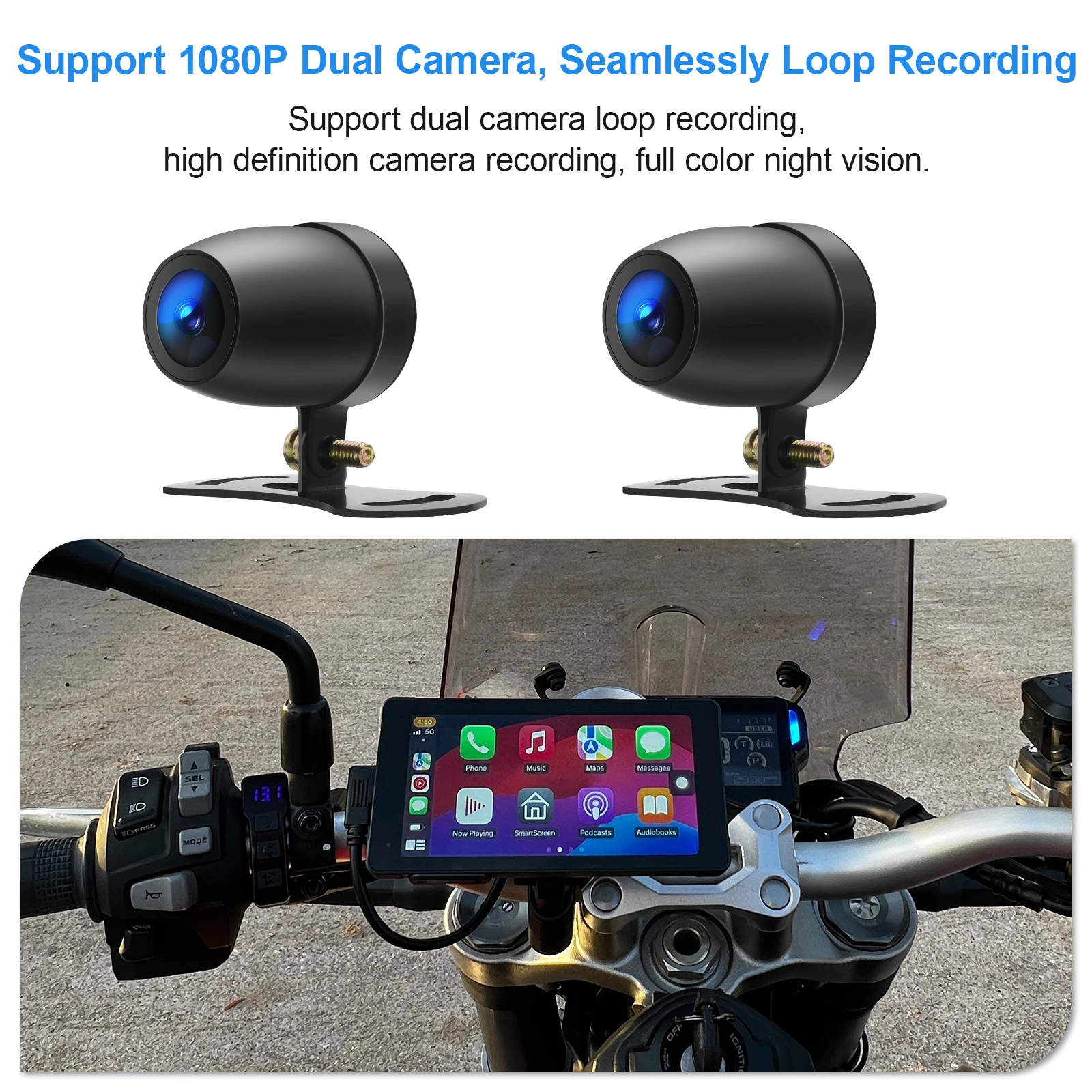 5,5-дюймовый портативный мотоциклетный навигационный экран - Фотография_4