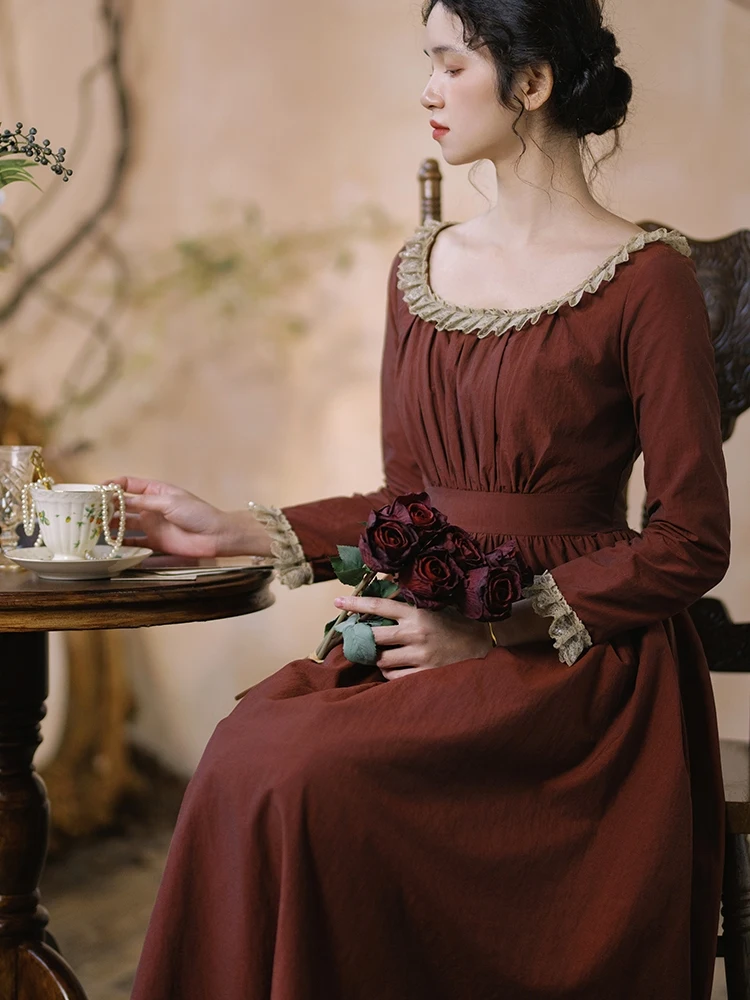 Tiyihailey весенне-осеннее женское платье с длинными рукавами-фонариками - Фотография_4