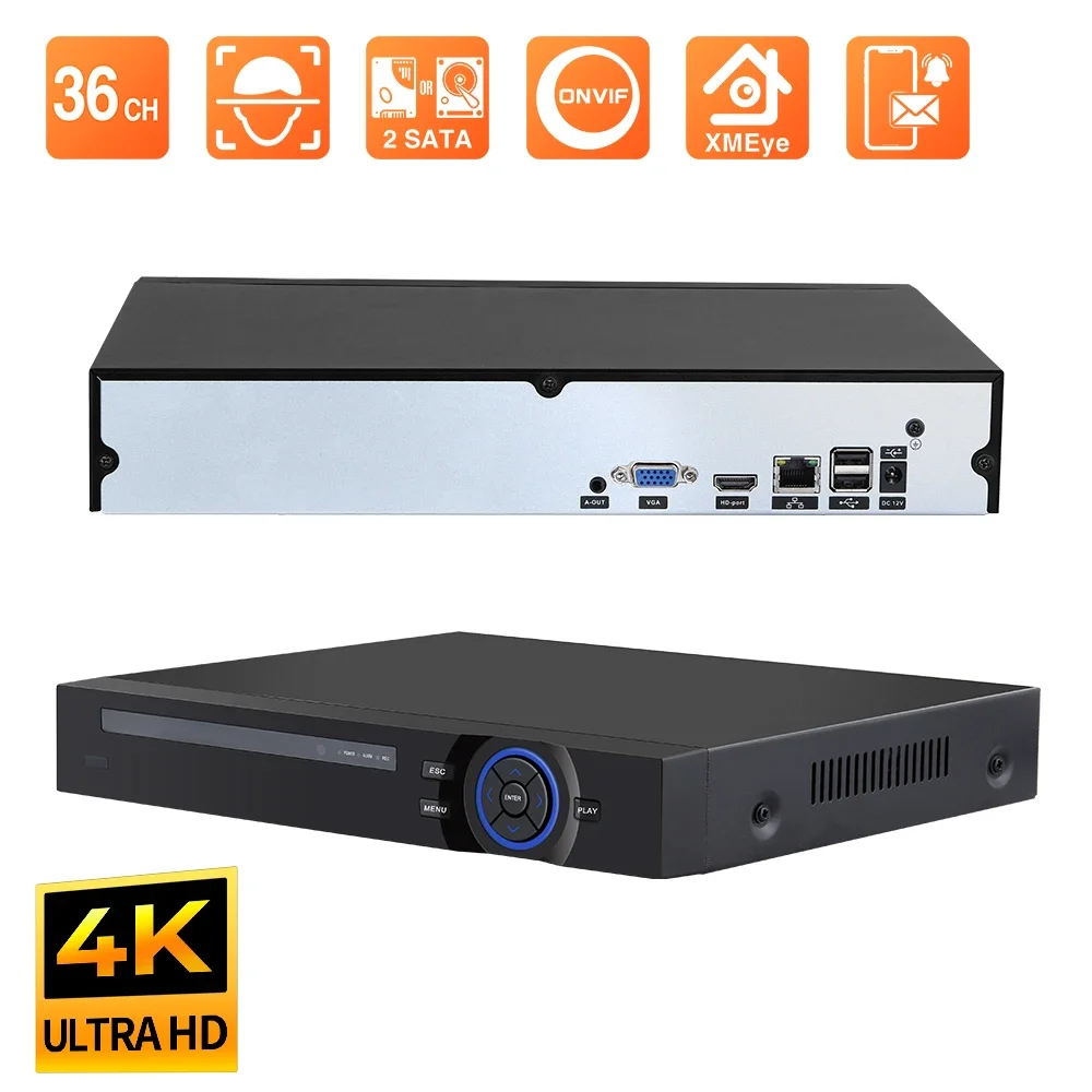 4k 36ch nvr сетевой видеорегистратор h