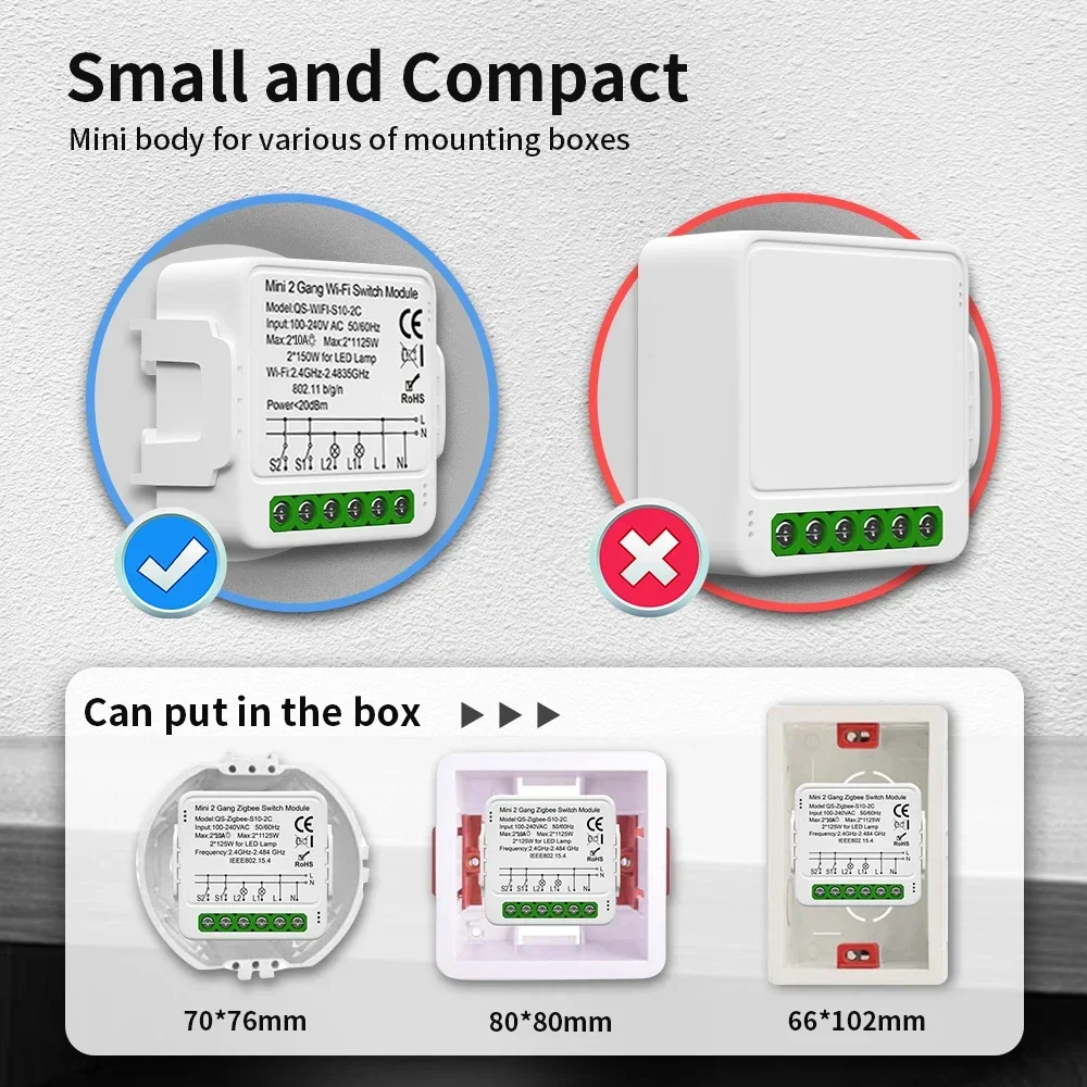 Tnce tuya переключатель световой шторы диммер wifi zigbee - Фотография_2