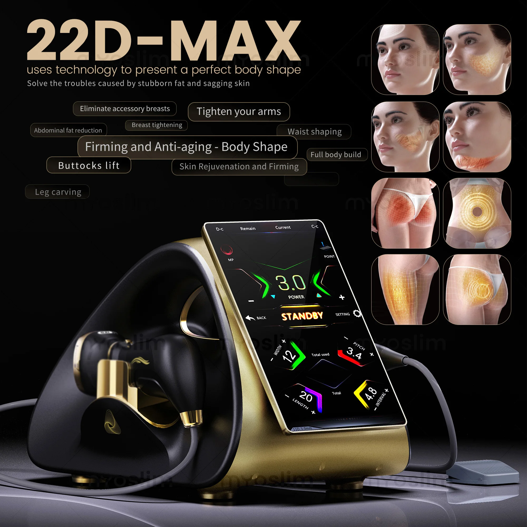 Новый портативный 12d tt 22d max двойной радиочастотный лифтинг для лица - Фотография_2