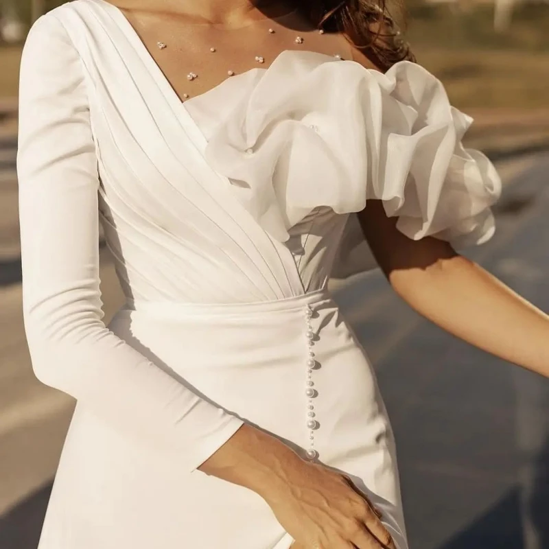 Элегантное свадебное платье русалки для женщин 2025 - Фотография_3