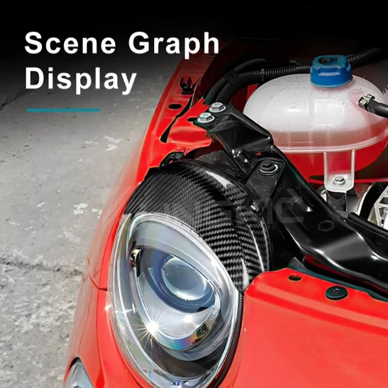 Для fiat 500 для abarth 595 настоящая сухая фара из углеродного волокна - Фотография_4