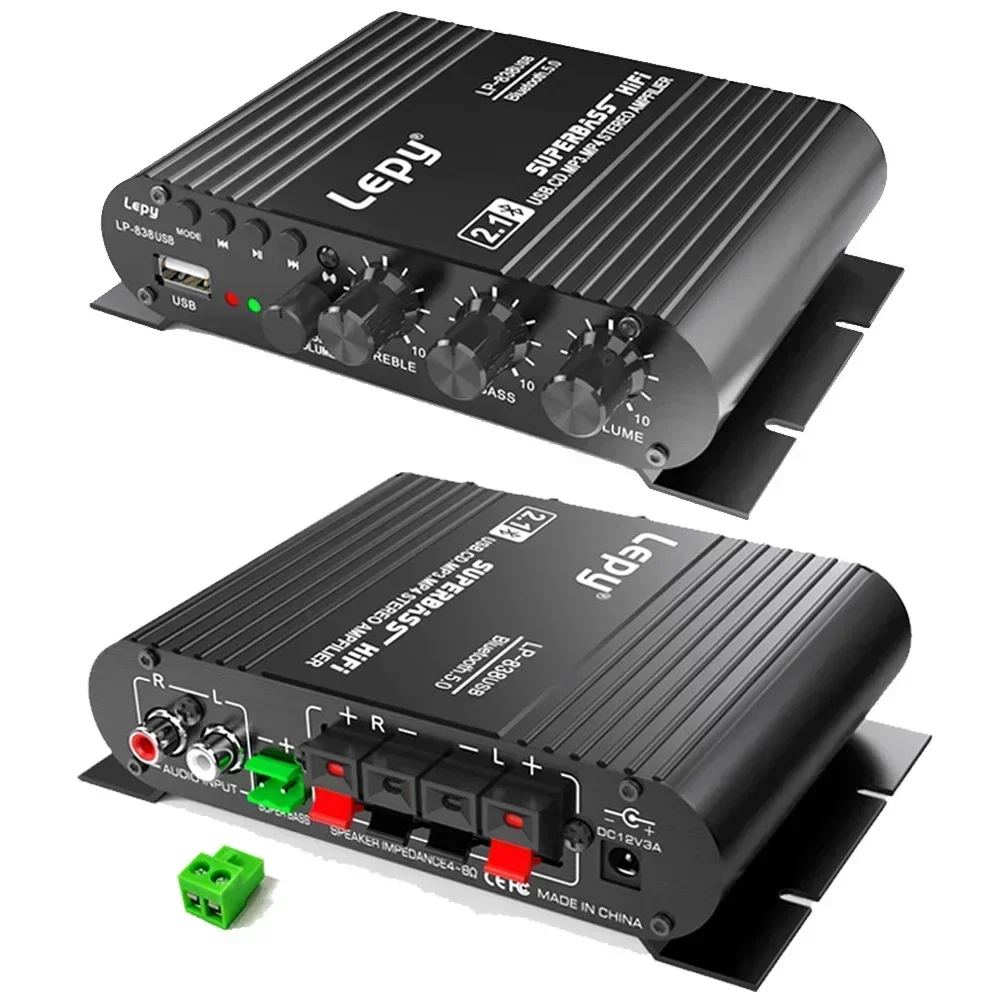 Аудиоусилитель lepy 838usb bluetooth 5 - Фотография_6