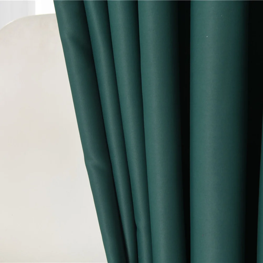 Затемняющая оконная занавеска темно-зеленого цвета 100x130 - Фотография_2