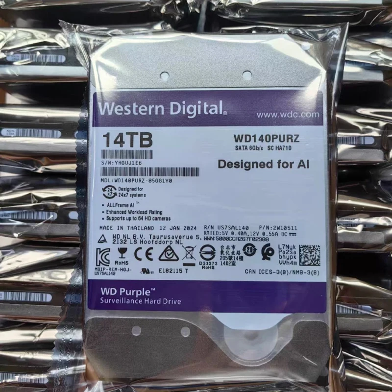 Wd-14tb (wd140purz) жесткий диск 3