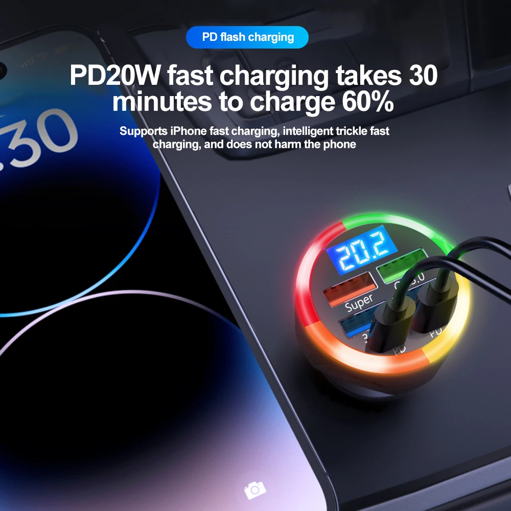 Автомобильное зарядное устройство qc3.0 type-c - Фотография_3