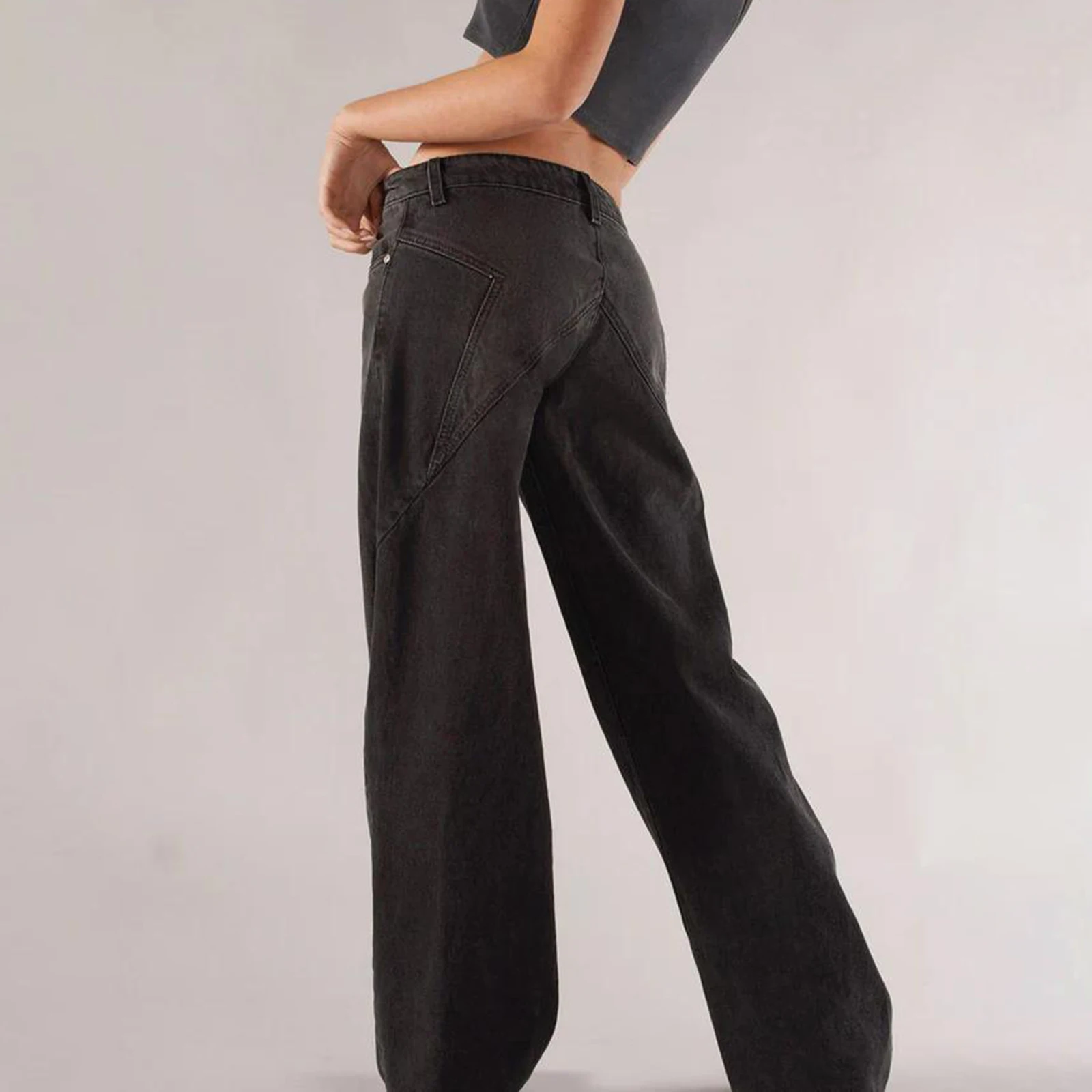 Женские винтажные джинсы combhasaki y2k с карманами - Фотография_4