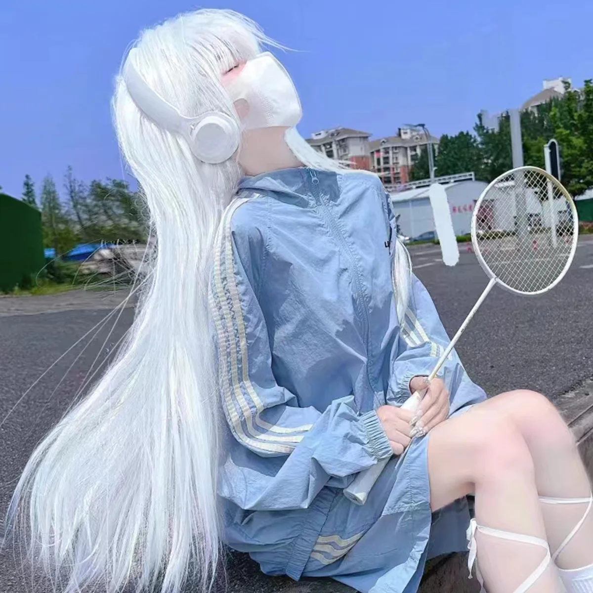 Синтетический длинный прямой парик - Фотография_6