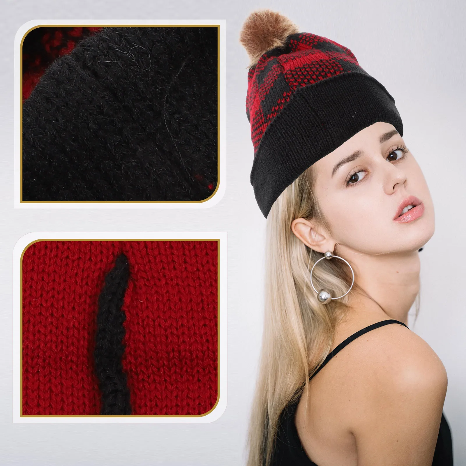 Женская вязаная шапка