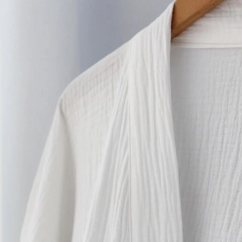 Домашняя свободная пижама в китайском стиле из чистого хлопка - Фотография_4