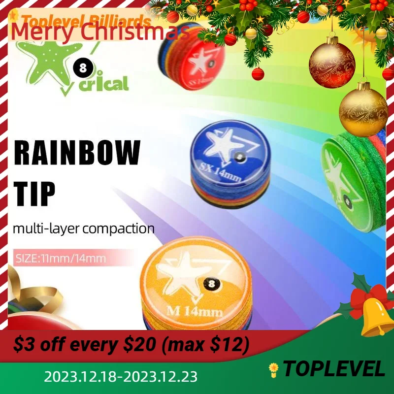 Головка бильярдного кия crical rainbow tips