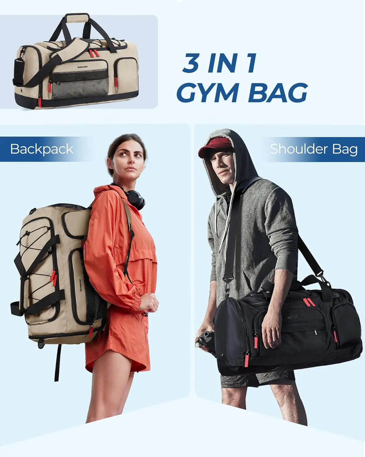 Спортивная сумка bagsmart для женщин и мужчин - Фотография_2