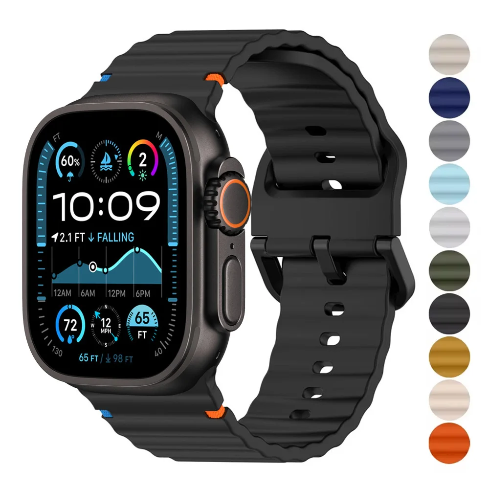 Силиконовый ремешок для apple watch
