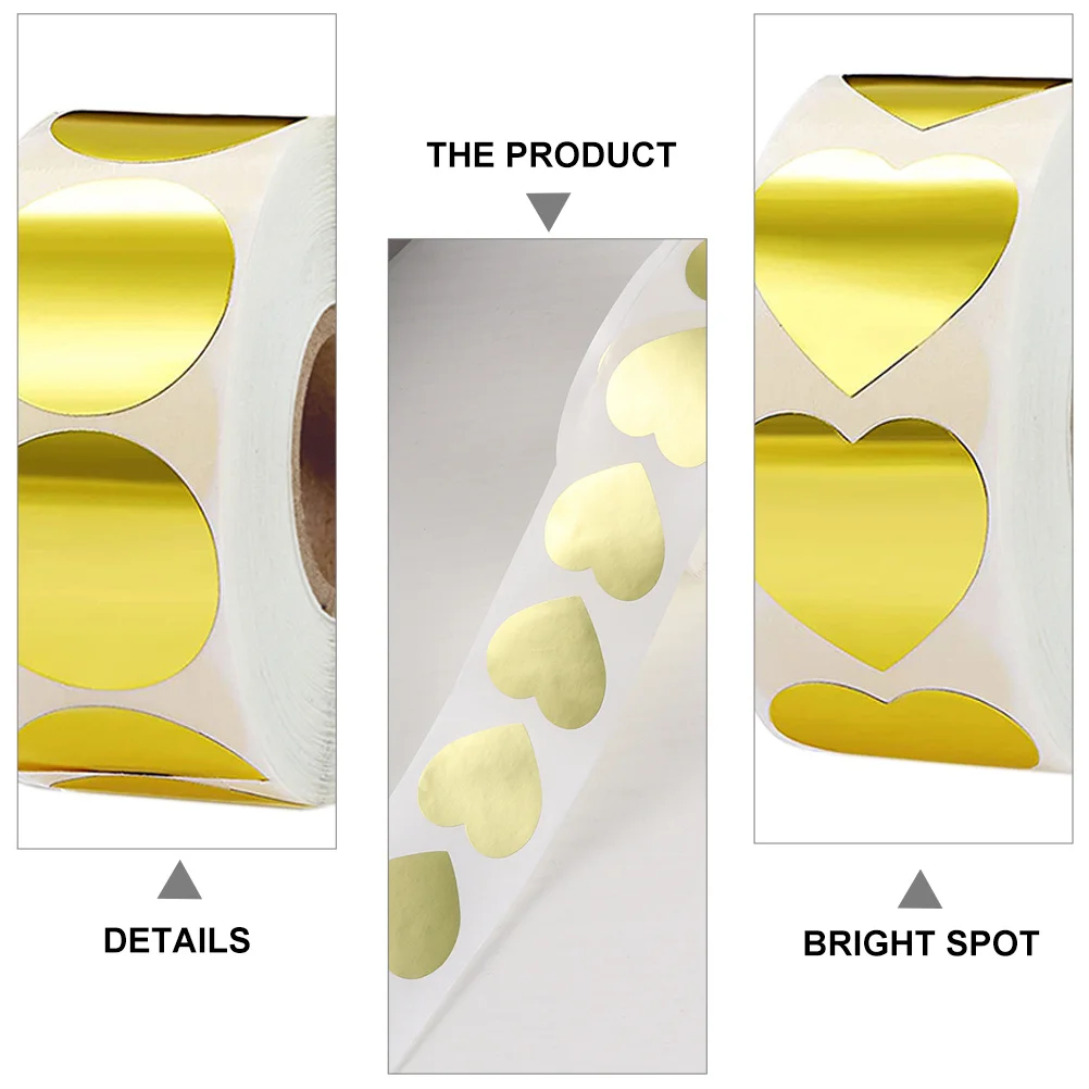 2 рулона уплотнительных наклеек в форме сердца - Фотография_5