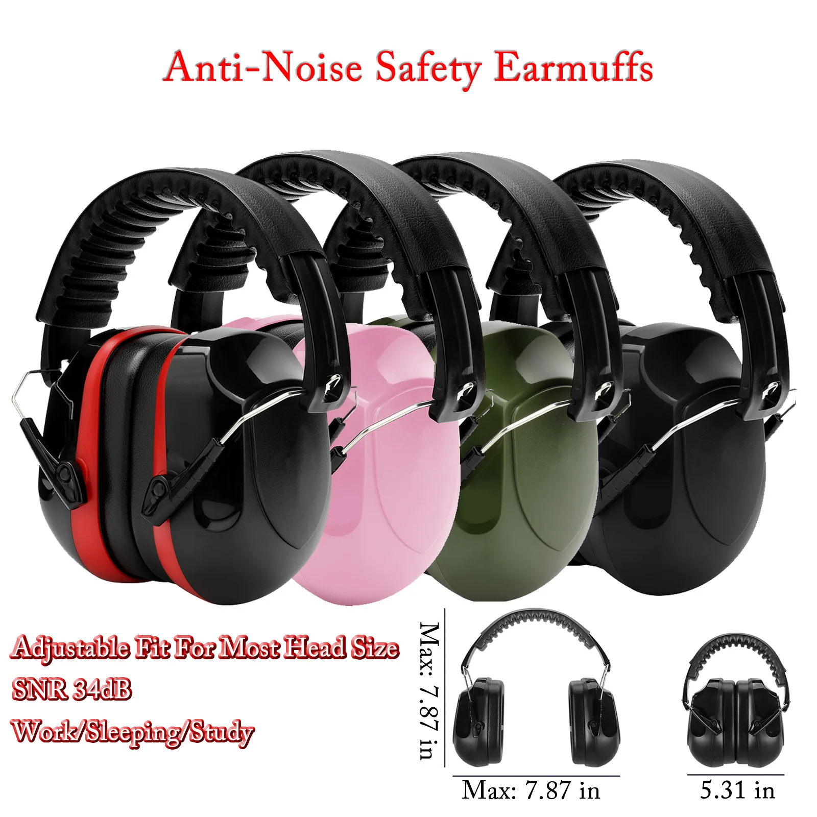 Новые противошумные регулируемые наушники snr-34db
